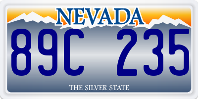 NV license plate 89C235