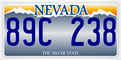 NV license plate 89C238