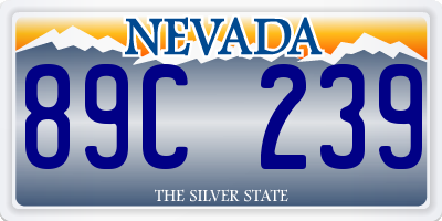 NV license plate 89C239