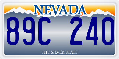 NV license plate 89C240