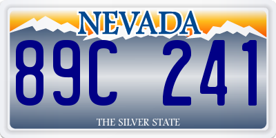 NV license plate 89C241