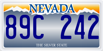 NV license plate 89C242