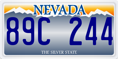 NV license plate 89C244