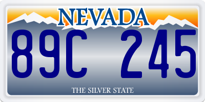 NV license plate 89C245