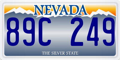 NV license plate 89C249