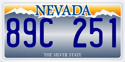 NV license plate 89C251