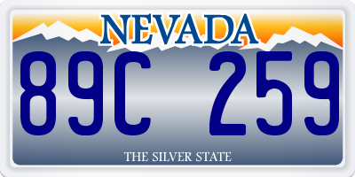 NV license plate 89C259