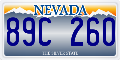 NV license plate 89C260