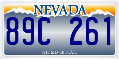 NV license plate 89C261