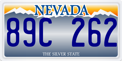 NV license plate 89C262