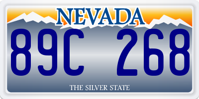 NV license plate 89C268