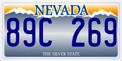 NV license plate 89C269