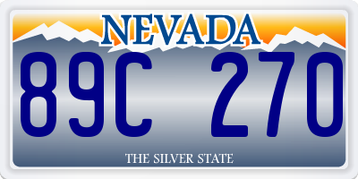 NV license plate 89C270