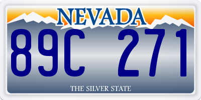 NV license plate 89C271