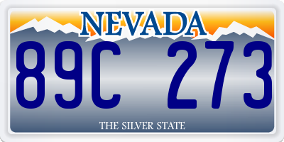 NV license plate 89C273