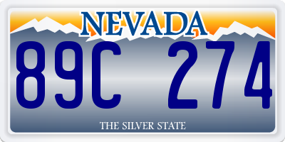 NV license plate 89C274