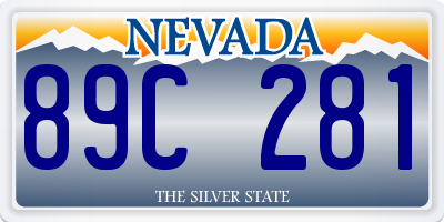 NV license plate 89C281