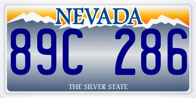 NV license plate 89C286