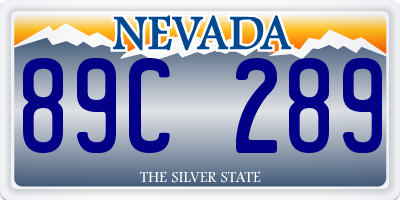 NV license plate 89C289