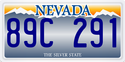 NV license plate 89C291