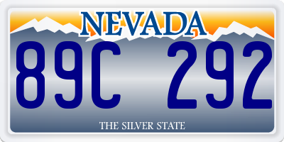 NV license plate 89C292