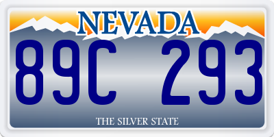 NV license plate 89C293