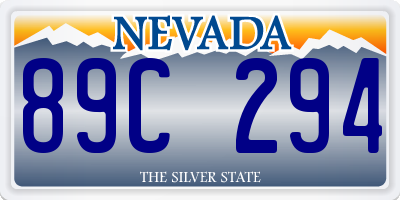 NV license plate 89C294