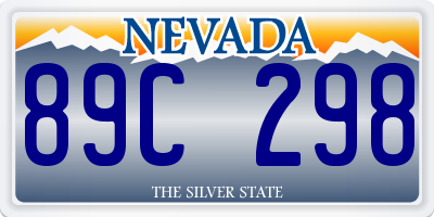 NV license plate 89C298