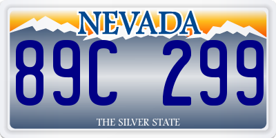 NV license plate 89C299