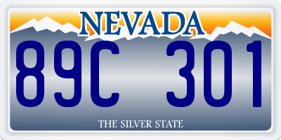 NV license plate 89C301