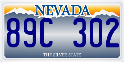 NV license plate 89C302