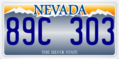 NV license plate 89C303