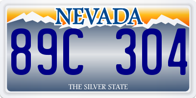 NV license plate 89C304