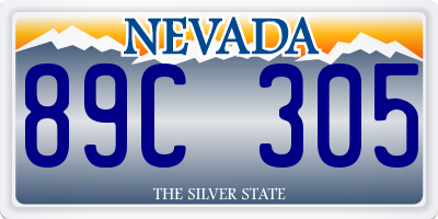 NV license plate 89C305