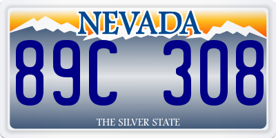 NV license plate 89C308