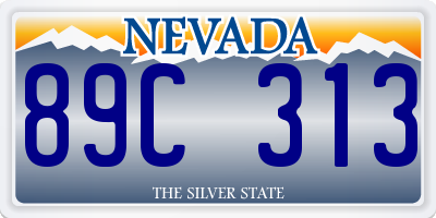 NV license plate 89C313