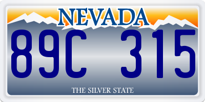 NV license plate 89C315