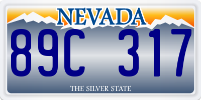 NV license plate 89C317