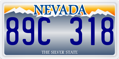 NV license plate 89C318