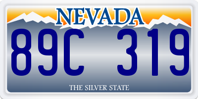 NV license plate 89C319