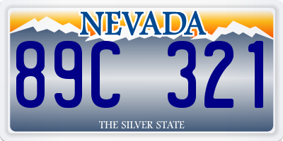 NV license plate 89C321