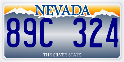 NV license plate 89C324