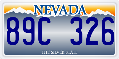 NV license plate 89C326