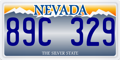 NV license plate 89C329