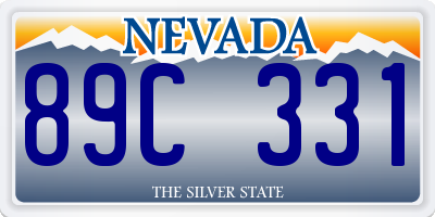 NV license plate 89C331