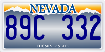 NV license plate 89C332