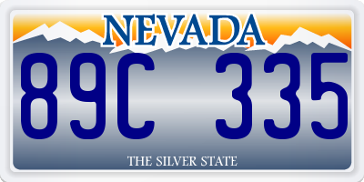 NV license plate 89C335