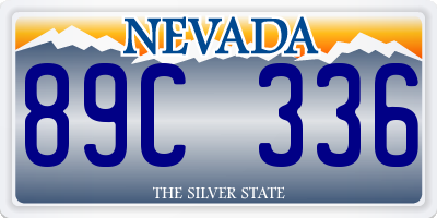 NV license plate 89C336