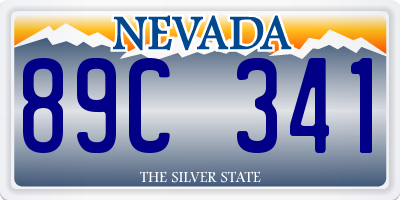 NV license plate 89C341