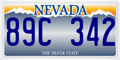 NV license plate 89C342